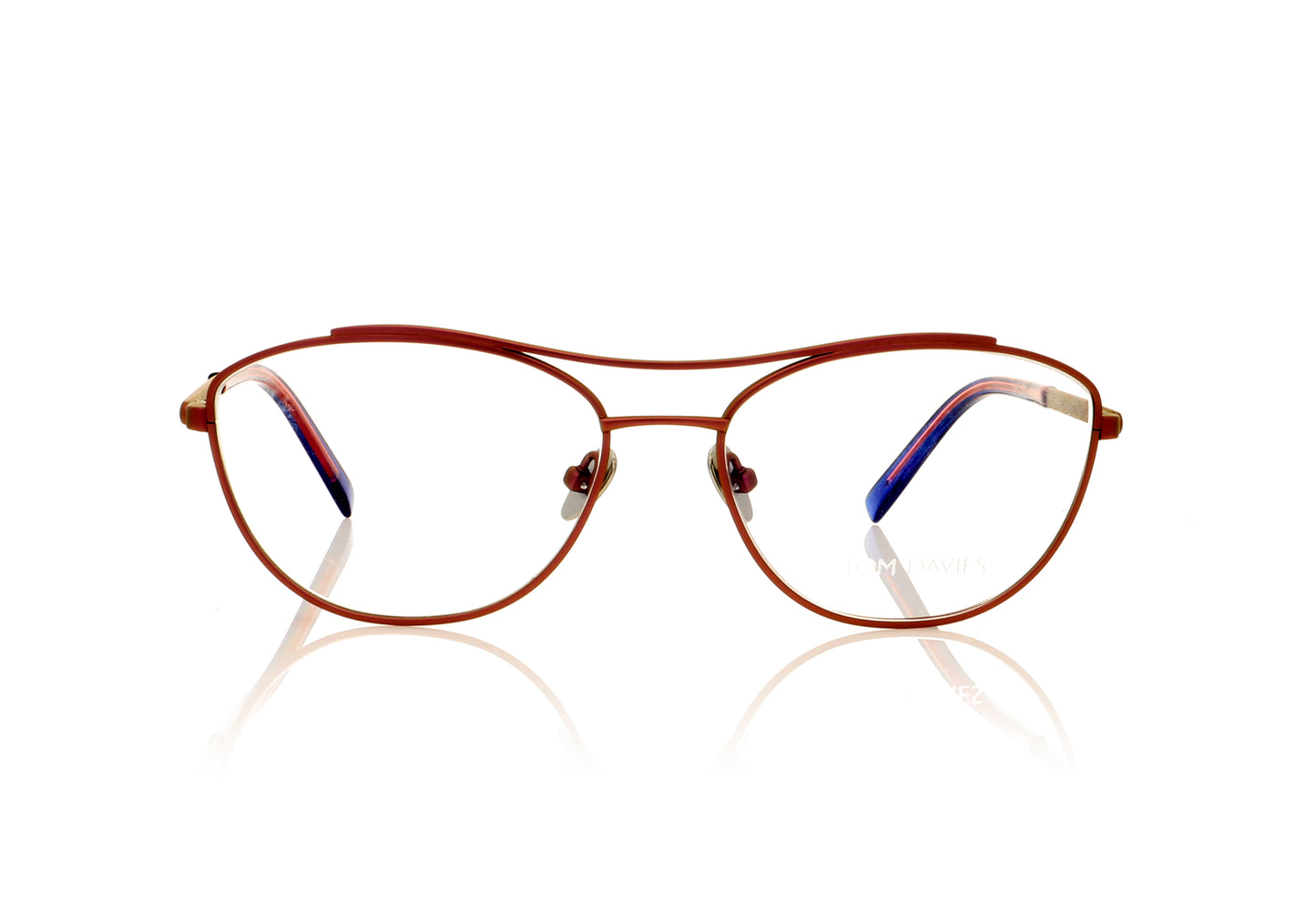 Tom Davies TD600 1655 Matt Pink Glasses - Front