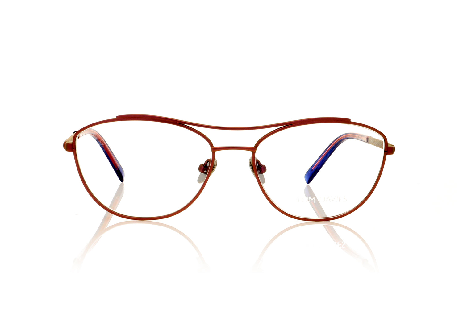 Tom Davies TD600 1655 Matt Pink Glasses - Front