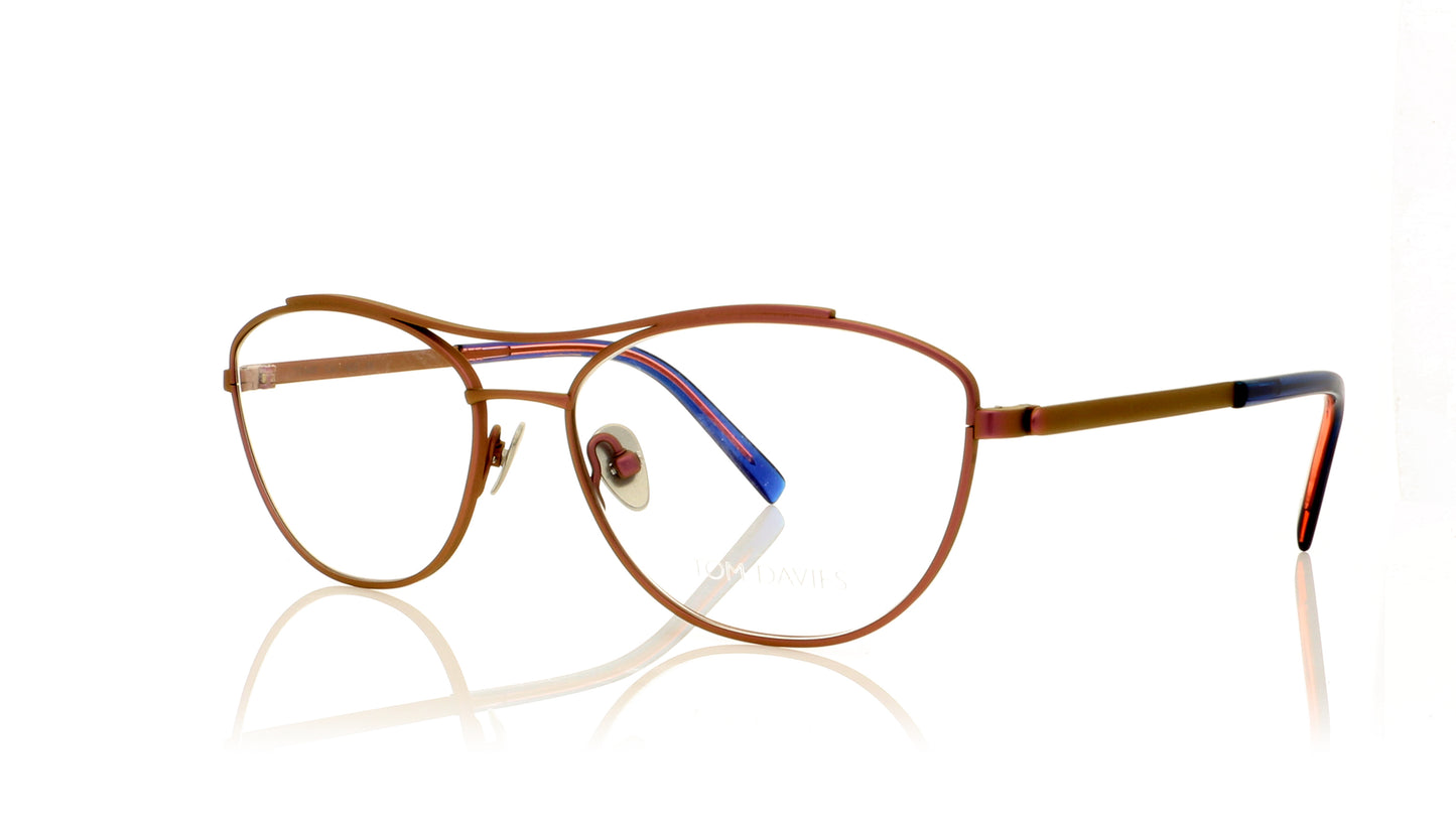 Tom Davies TD600 1655 Matt Pink Glasses - Angle