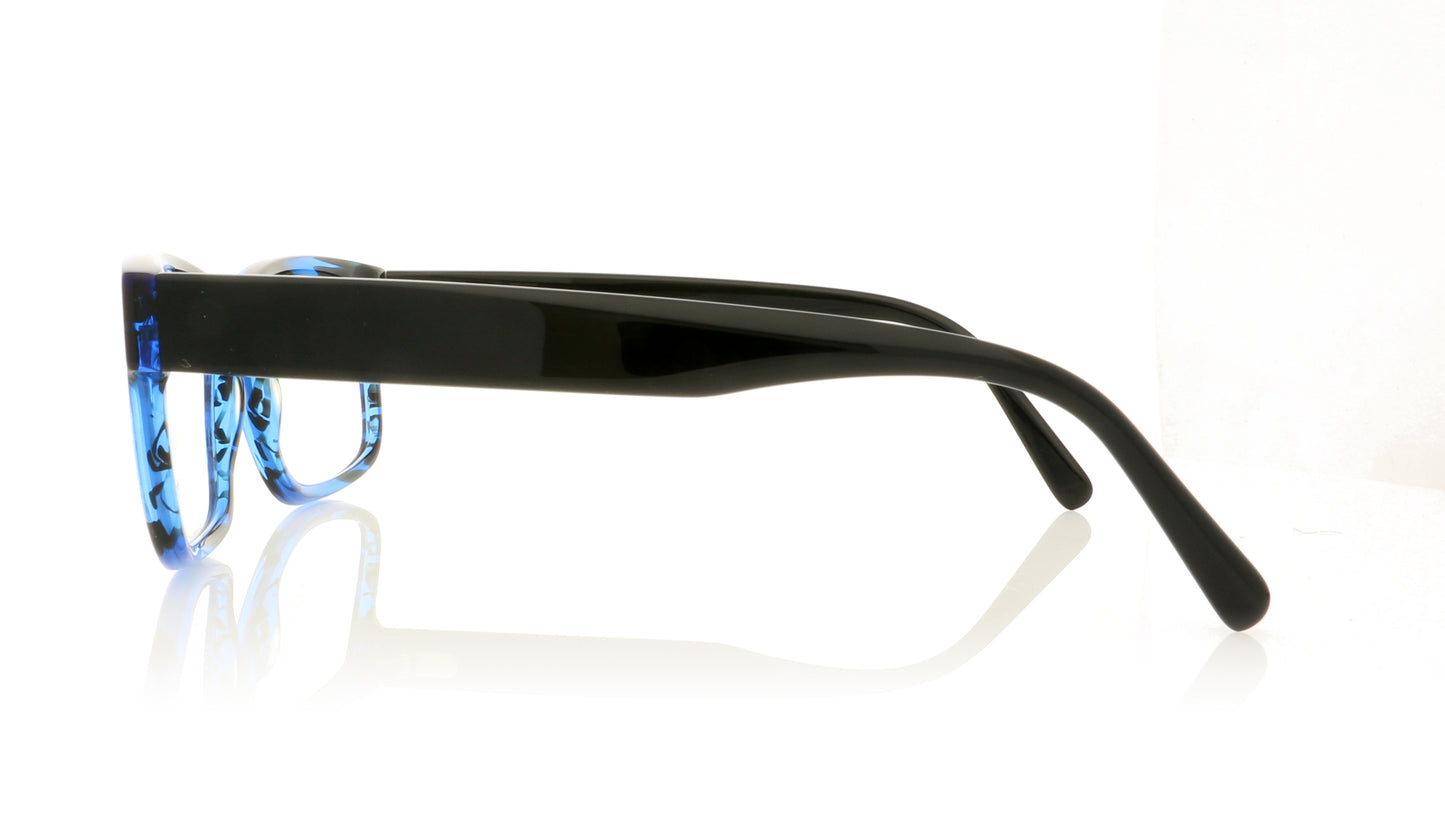 Tom Davies TD606 1668 Deep Blue Glasses - Side