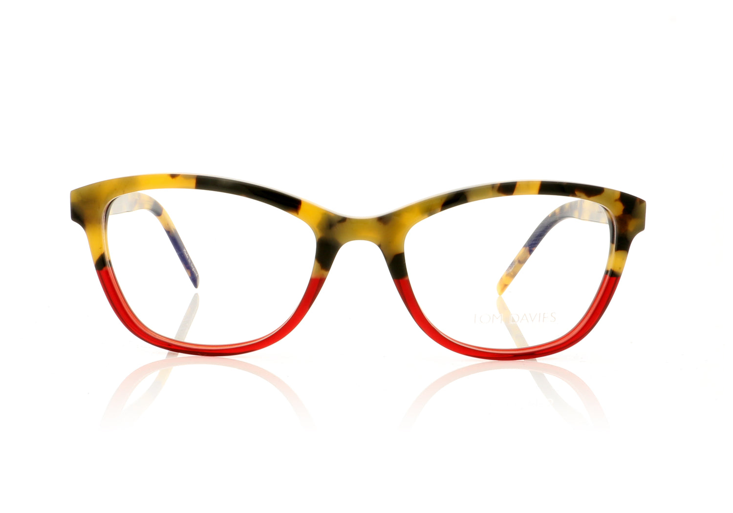 Tom Davies TD638 C1810 Red Tortoise Glasses - Front