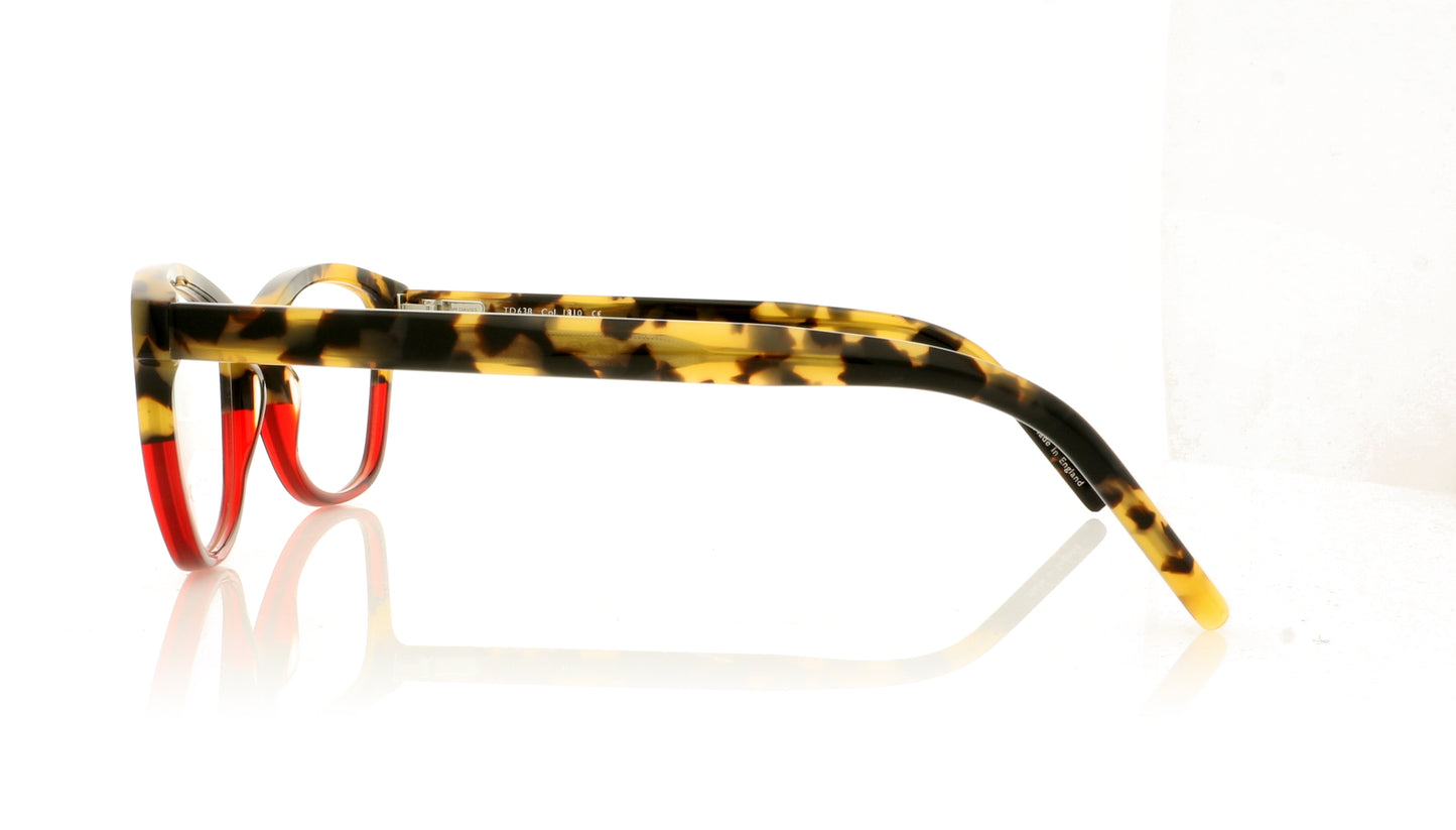 Tom Davies TD638 C1810 Red Tortoise Glasses - Side