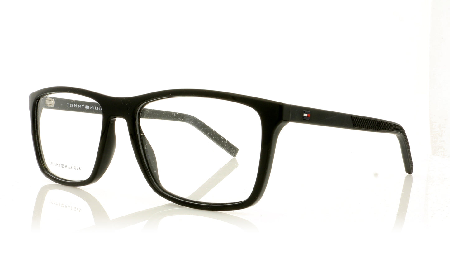 Tommy Hilfiger TH 1592 807 Black Glasses - Angle