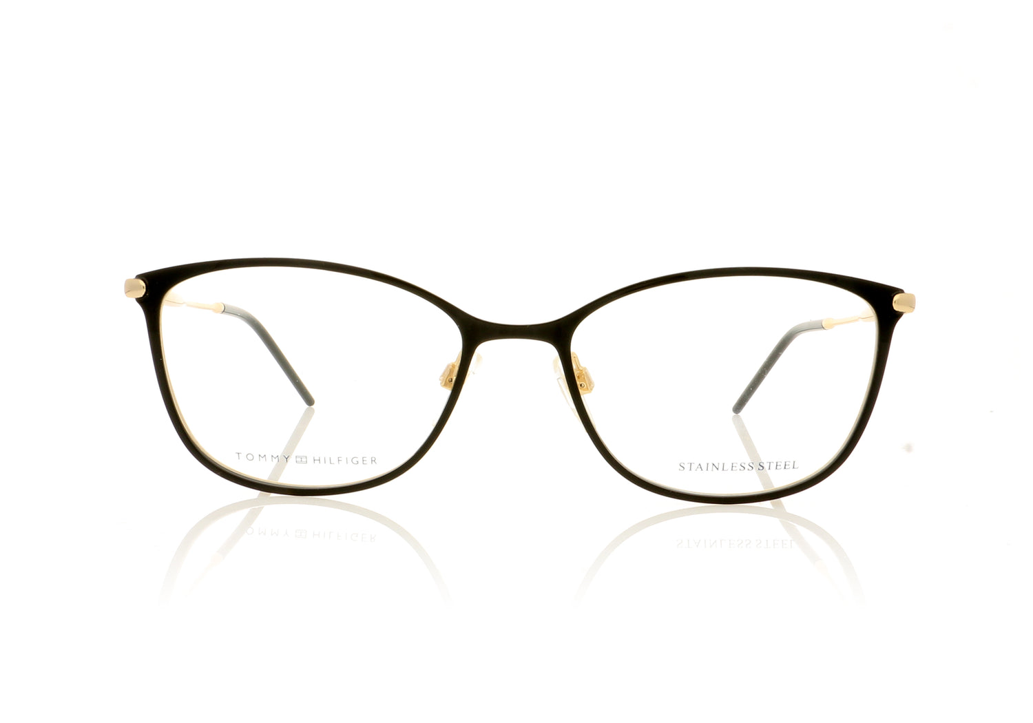 Tommy Hilfiger TH 1637 2M2 Black Gold Glasses - Front