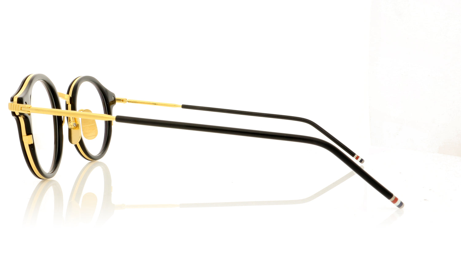 Thom Browne TB 807 NVY GLD Navy Gold Glasses - Side