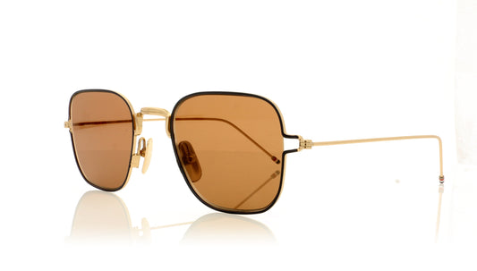 Thom Browne TB-116 TBS116 GLD/NVY White Gold-Navy Sunglasses - Angle