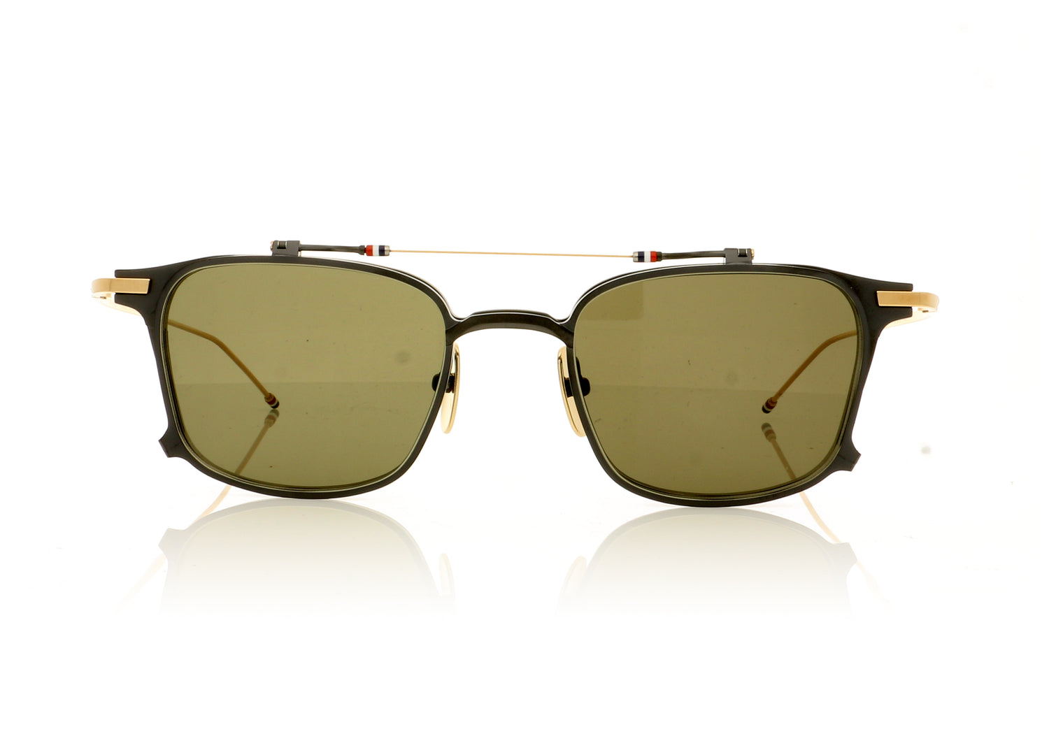 Thom Browne TB-817 TBS817 BIWGLD Black Iron Sunglasses - Front