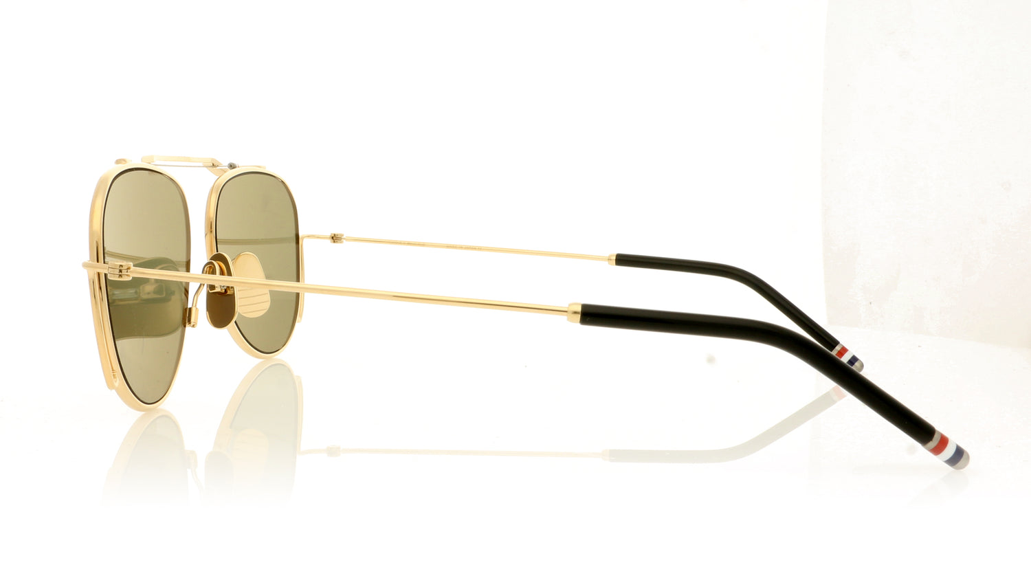 Thom Browne TB-917 TBS917 A-02-Z White Gold Sunglasses - Side
