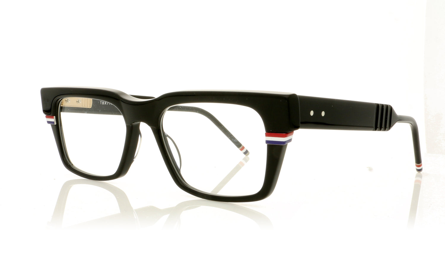 Thom Browne TB-714 TBX714 A-01 Black Glasses - Angle