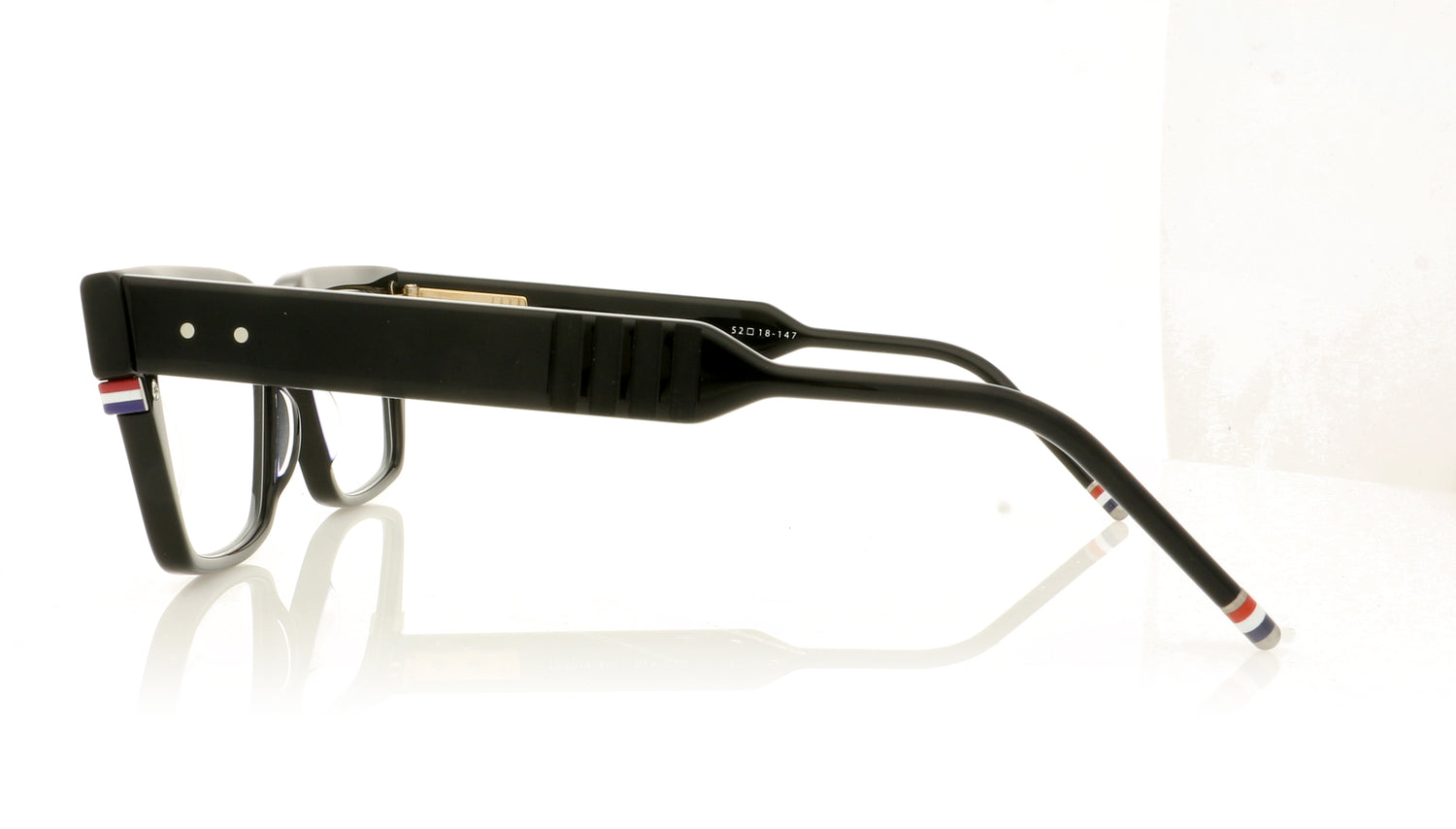 Thom Browne TB-714 TBX714 A-01 Black Glasses - Side
