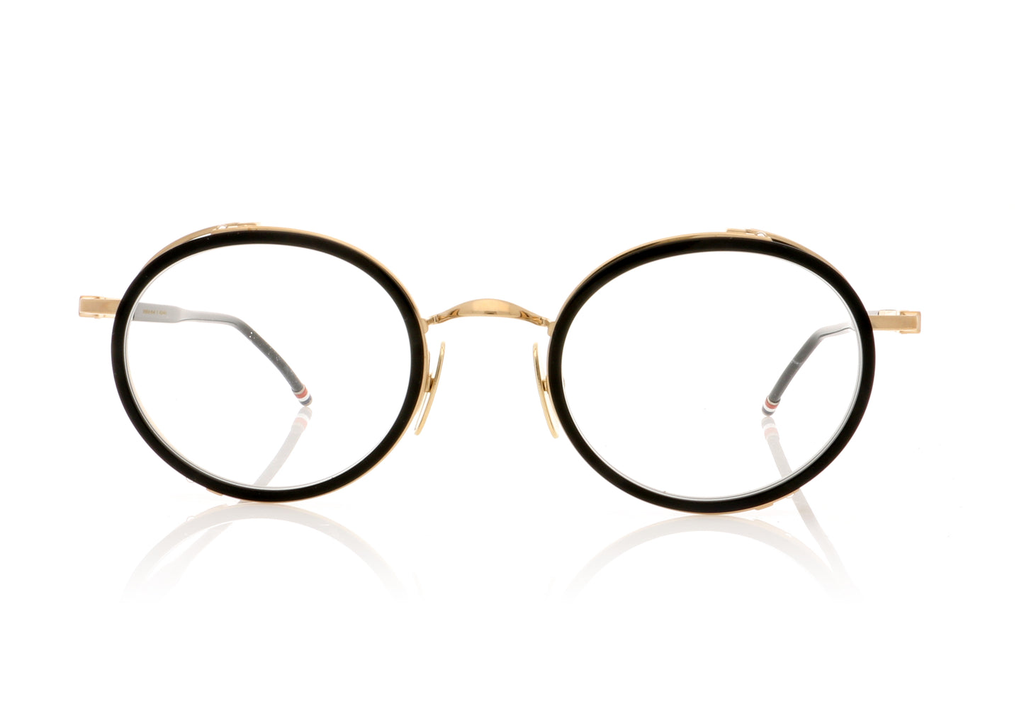 Thom Browne TBX813 1 Black-White Gold Glasses - Front