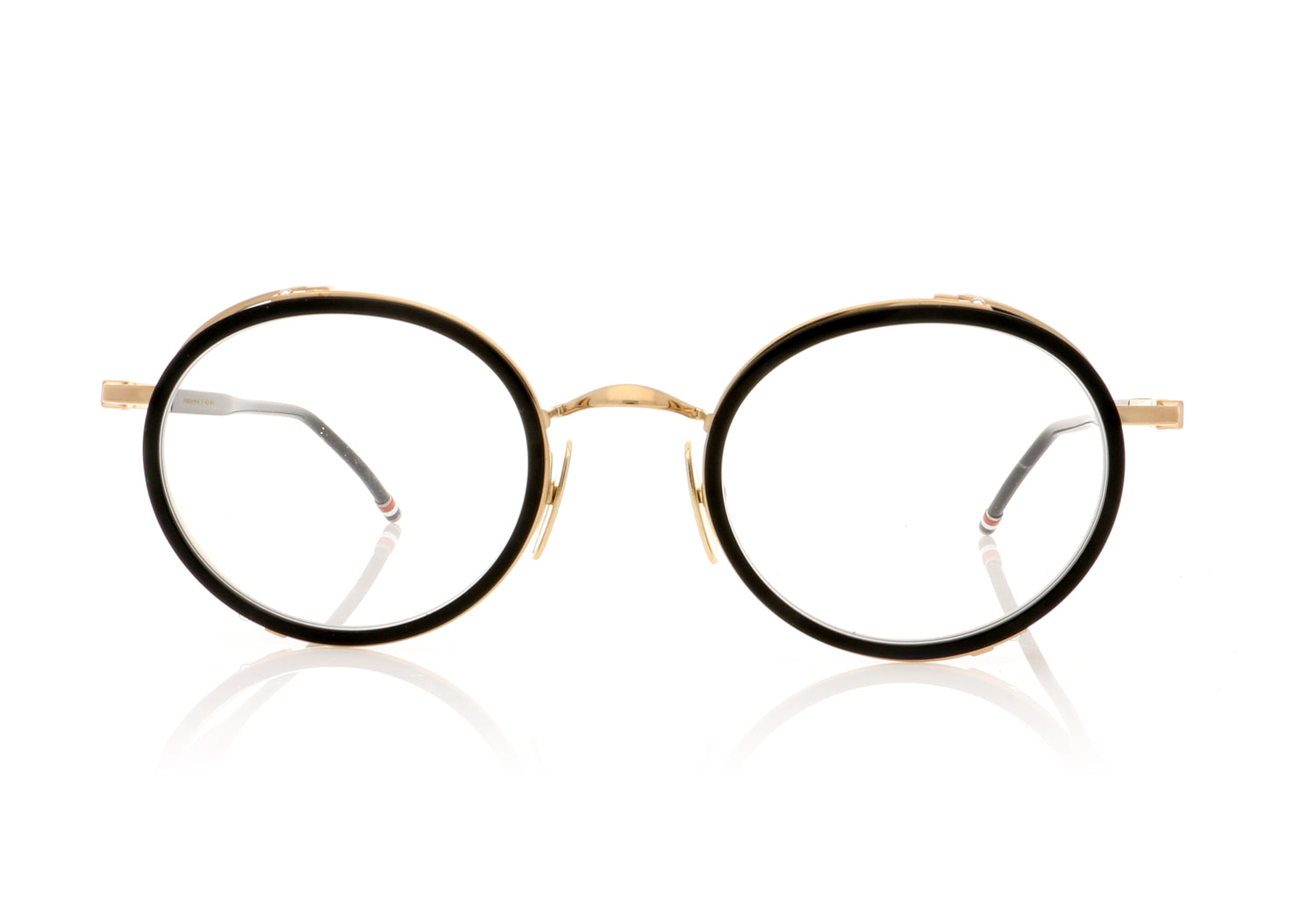 Thom Browne TBX813 1 Black-White Gold Glasses - Front