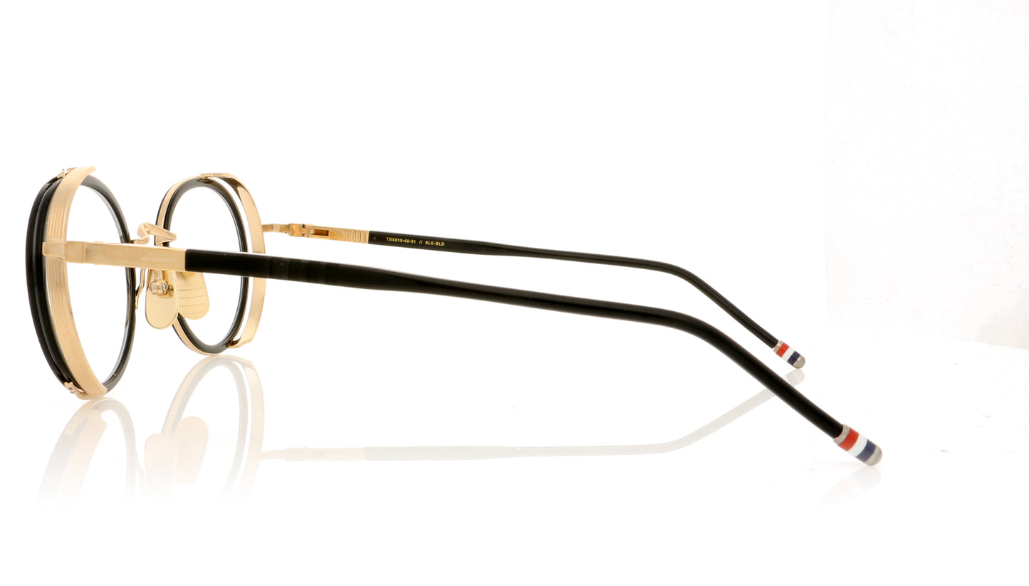 Thom Browne TBX813 1 Black-White Gold Glasses - Side