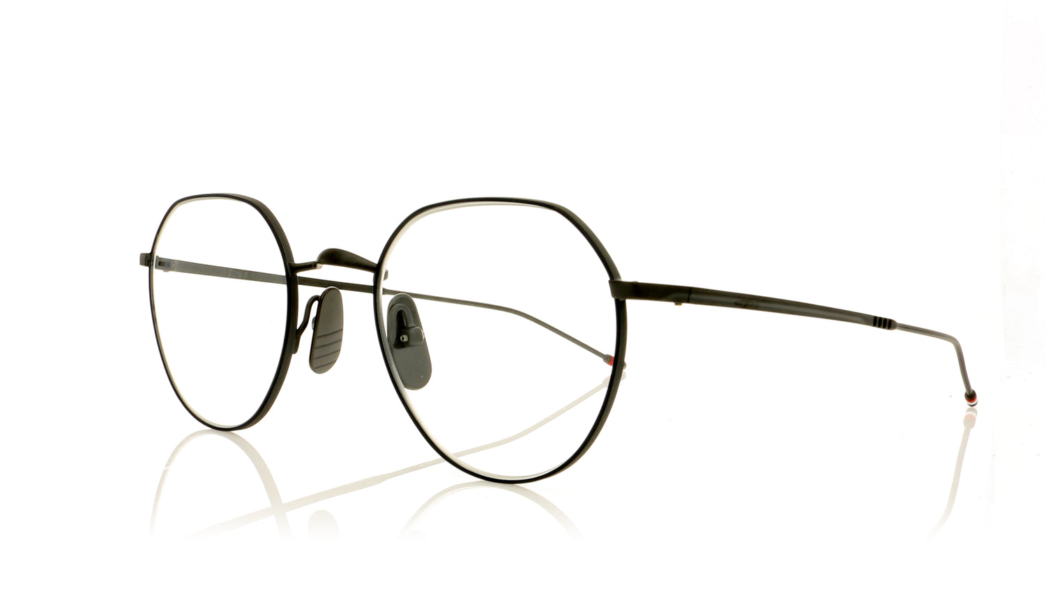 Thom Browne TBX914 3 Black Iron Navy Glasses - Angle