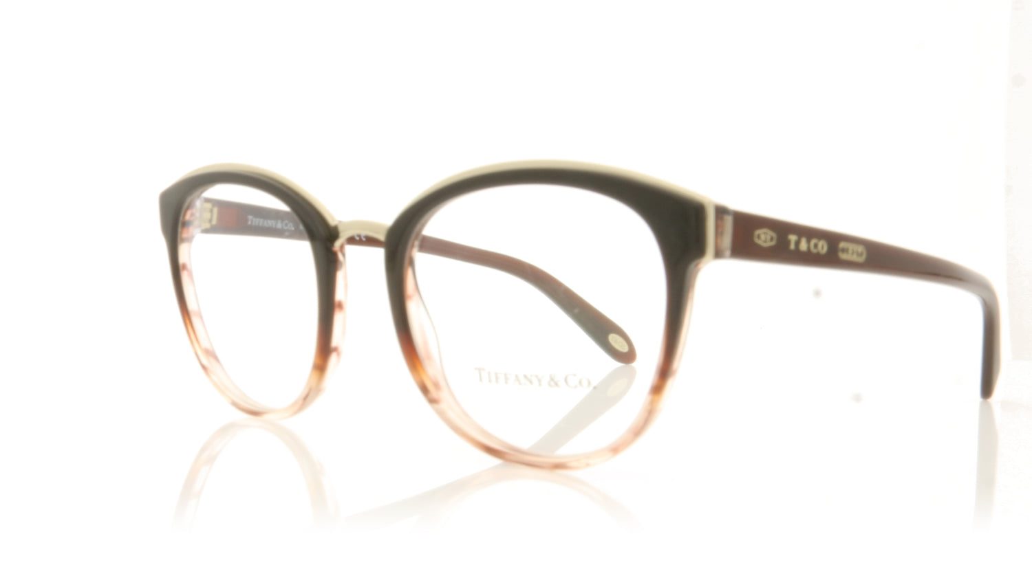 Tiffany 0TF2162 8249 Havana Fading Camel Striped Glasses - Angle
