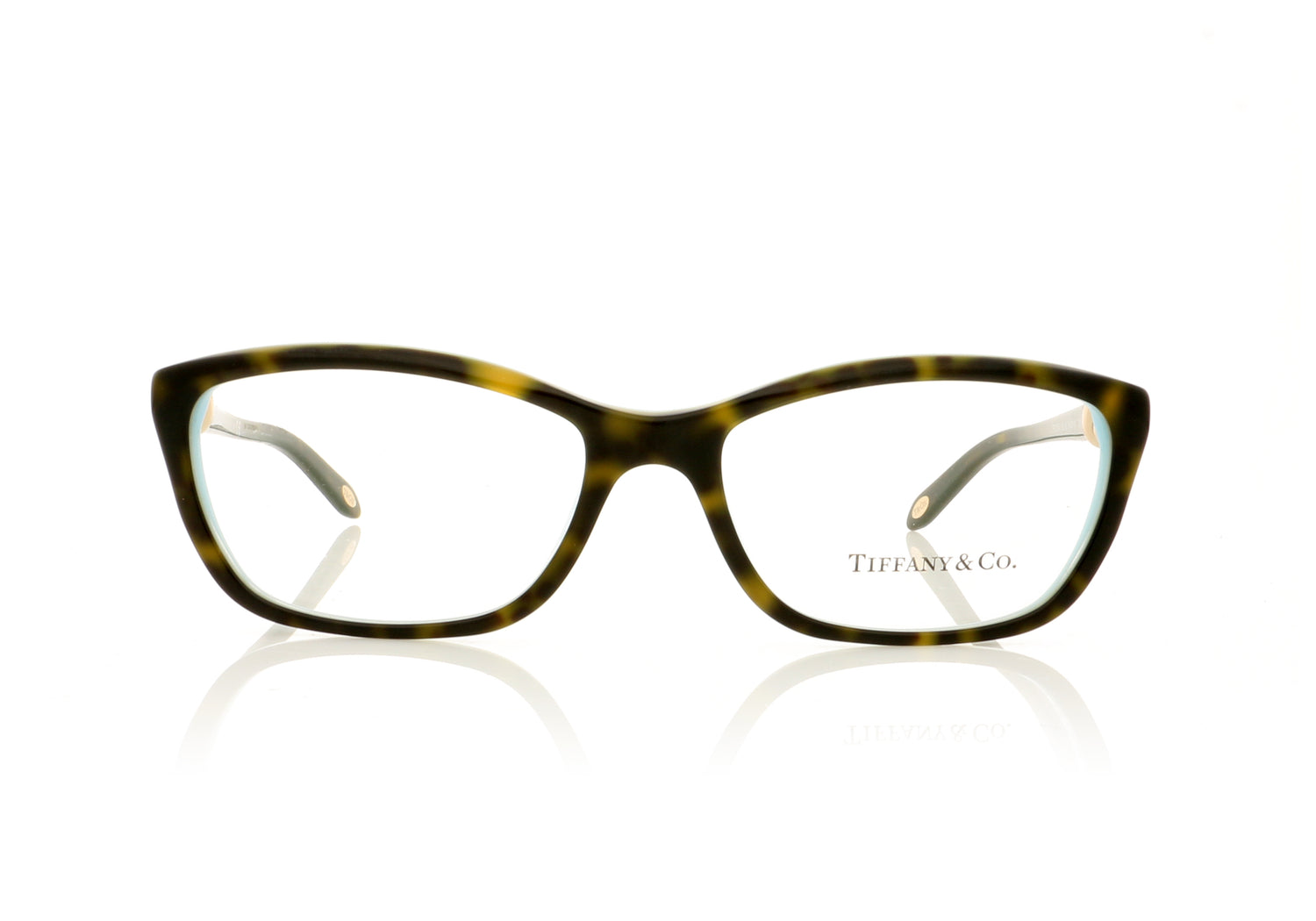 Tiffany TF2074 8216 Havana on Tiffany Blue Glasses - Front