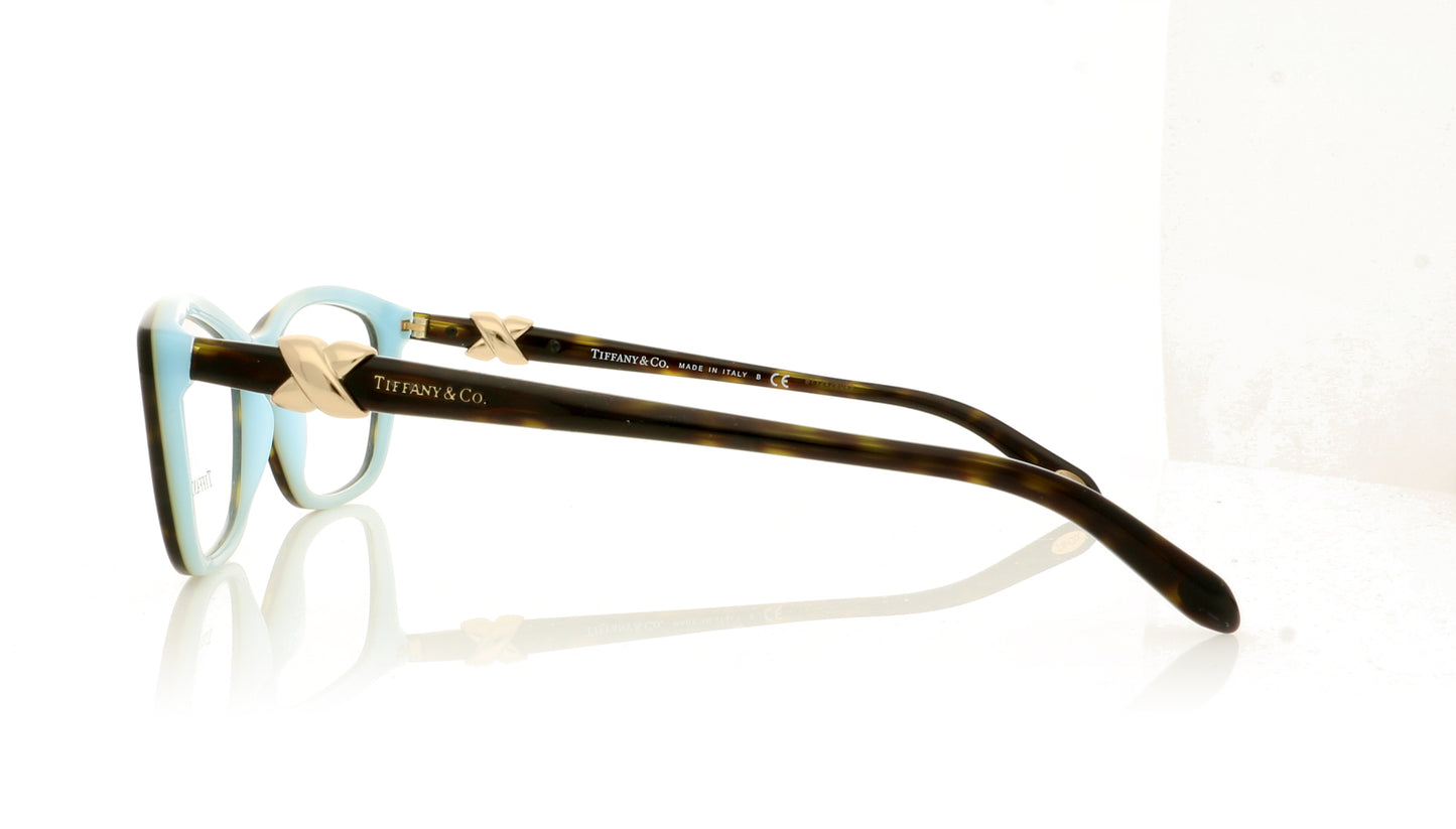 Tiffany TF2074 8216 Havana on Tiffany Blue Glasses - Side
