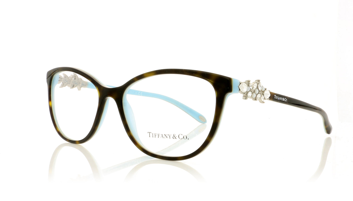 Tiffany TF2144-H-B 8134 Tortoise Glasses - Angle