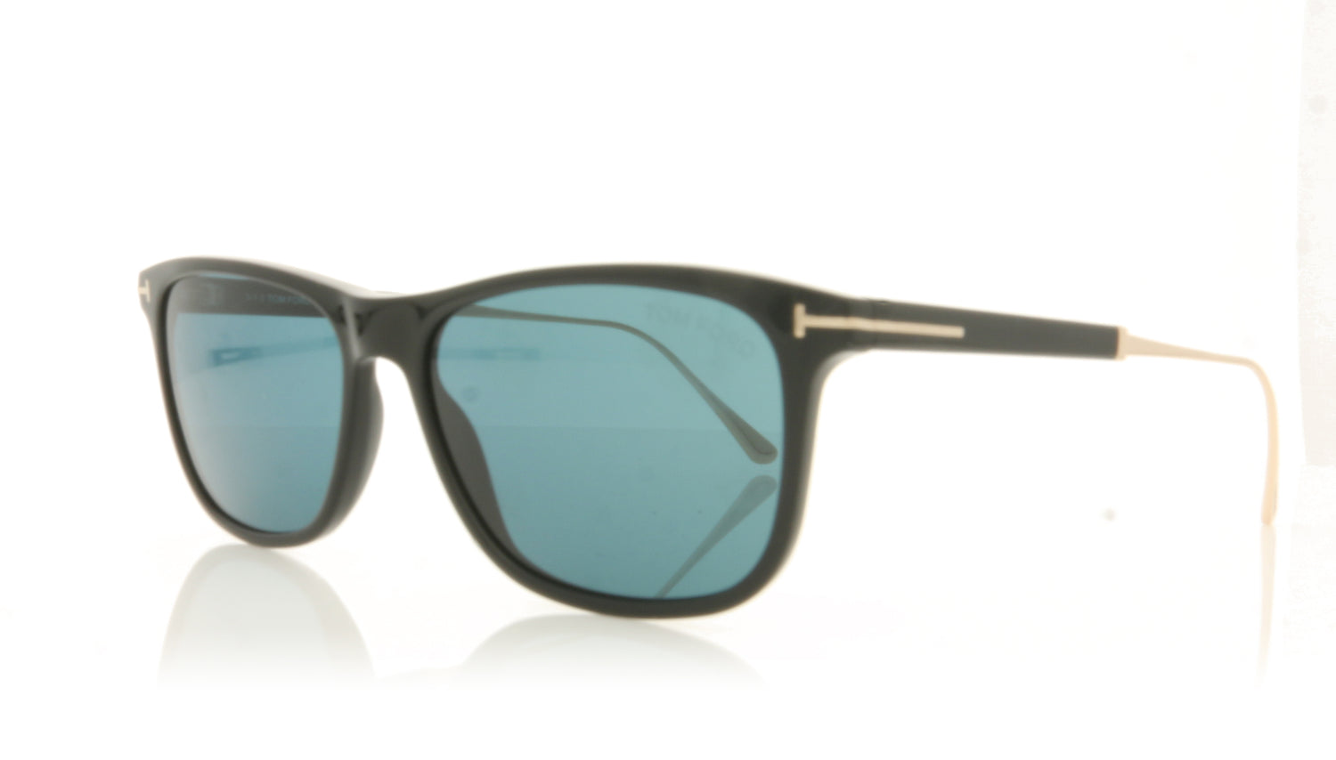 Tom Ford FT0813/S Caleb 01V Black Sunglasses - Angle