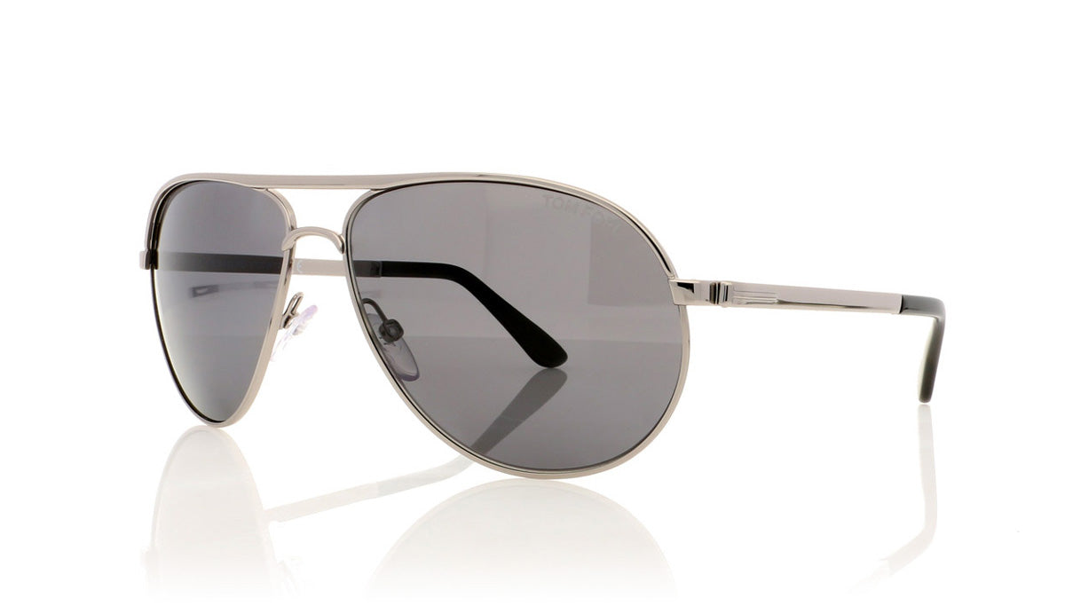 Tom Ford Marko TF144 14D Shiny Light Ruthenium Sunglasses - Angle