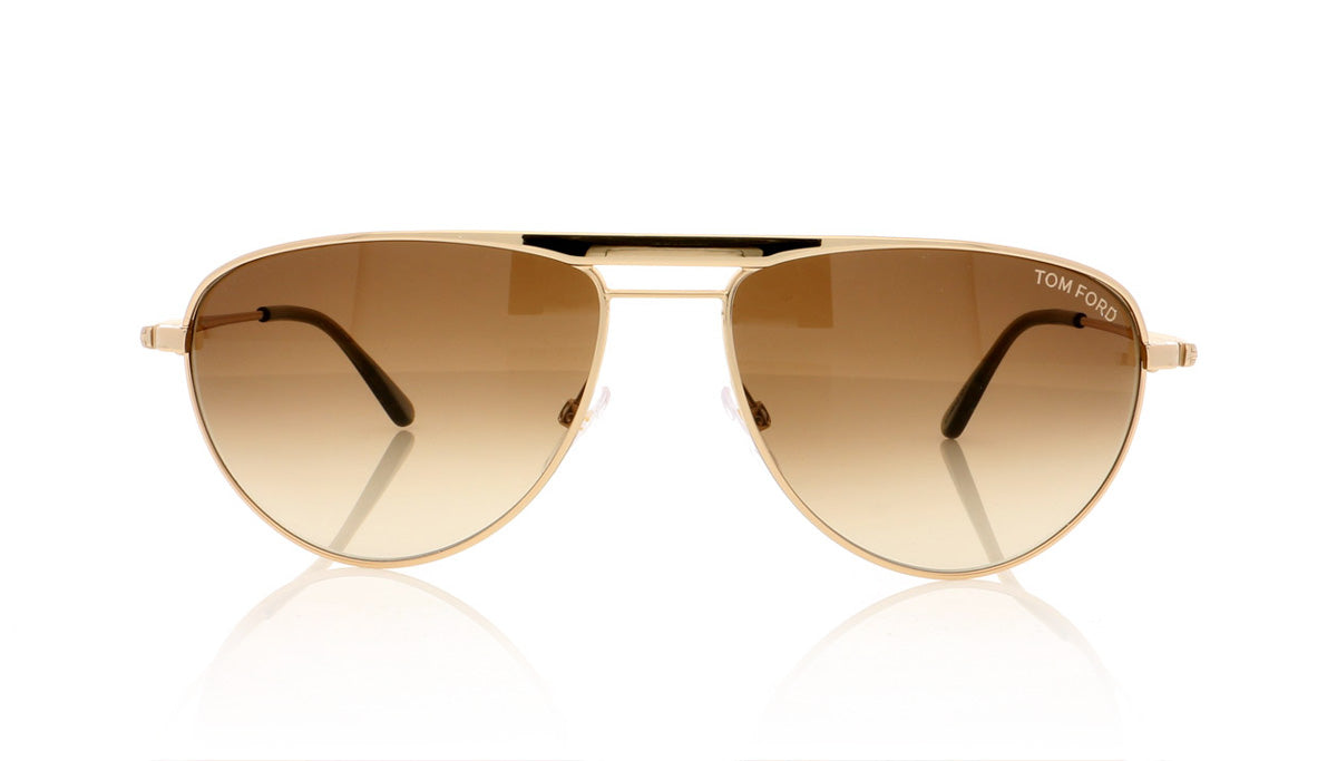 Tom Ford William TF207 28F Shiny Rose Gold Sunglasses - Front