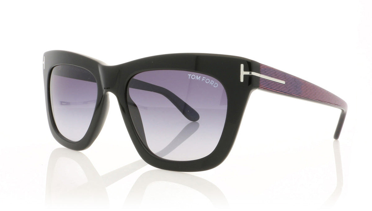 Tom Ford Celina TF361 01A Shiny Black Sunglasses - Angle