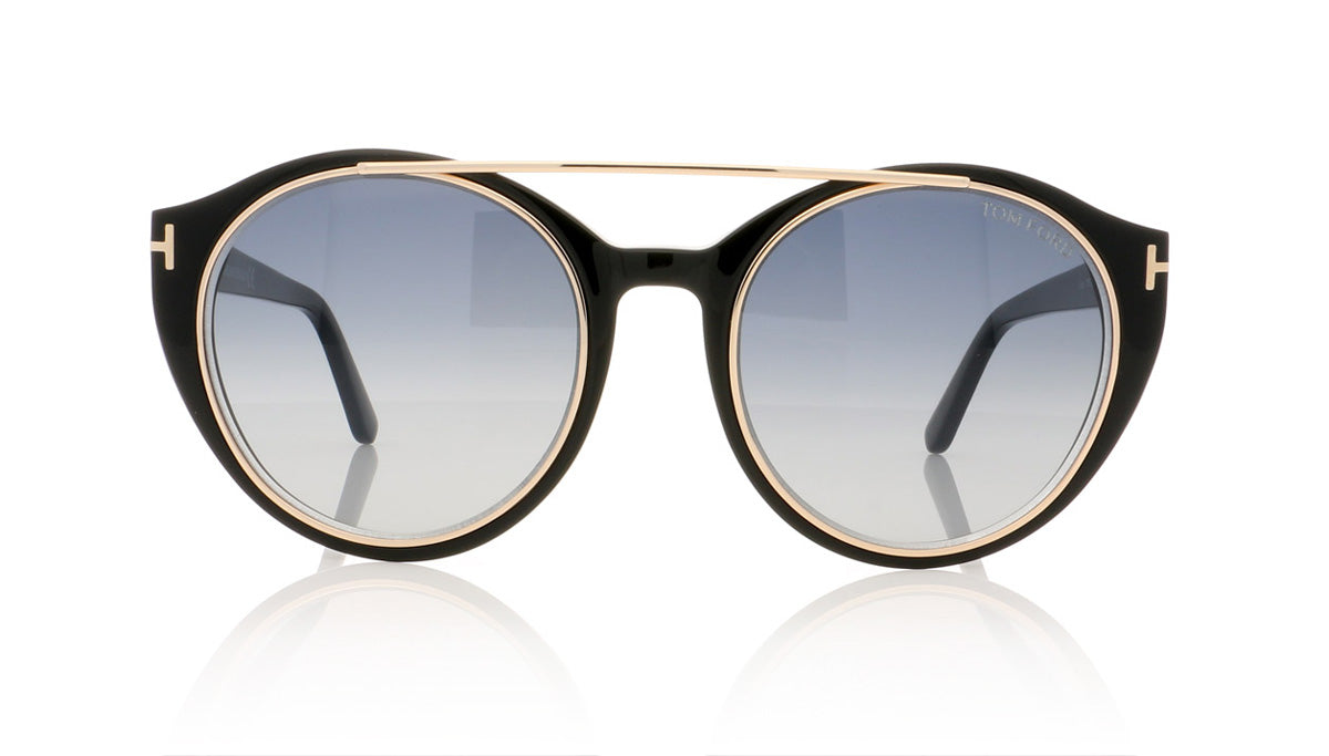 Tom Ford Joan TF383 01W Shiny Black Sunglasses - Front