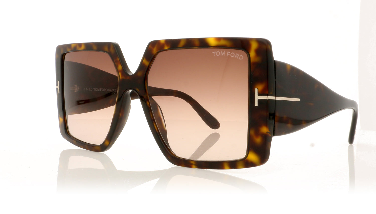 Tom Ford Quinn TF790 FT0790 52F Tortoise Glasses - Angle