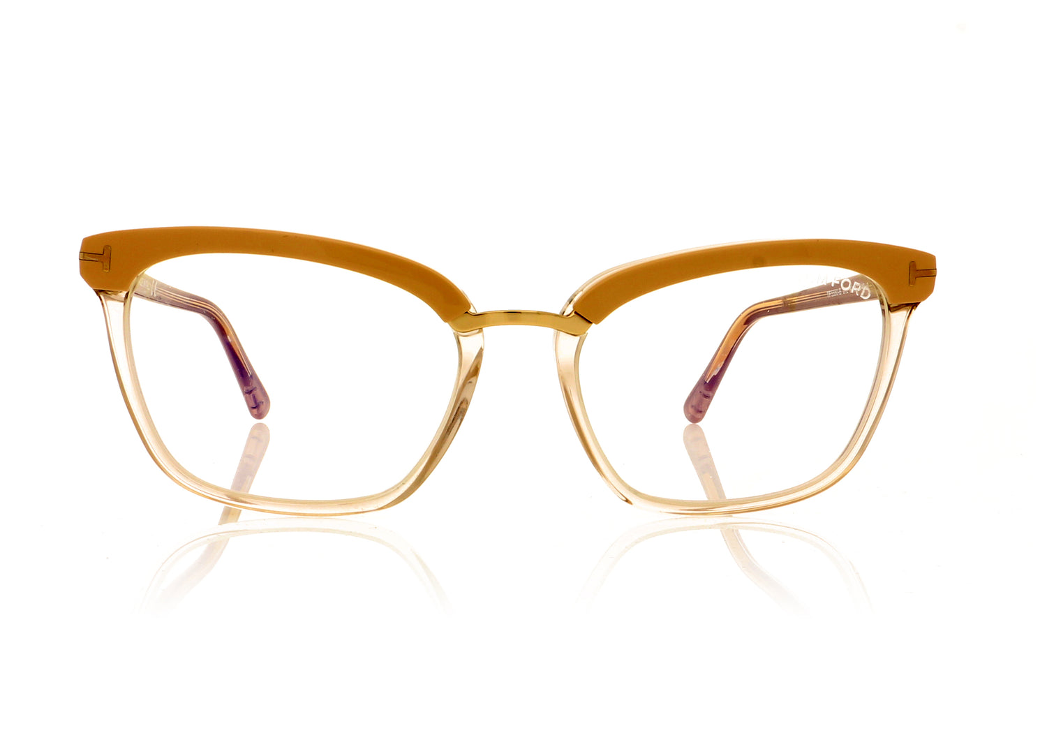 Tom Ford TF5550-B FT5550-B 72 Camel Glasses - Front