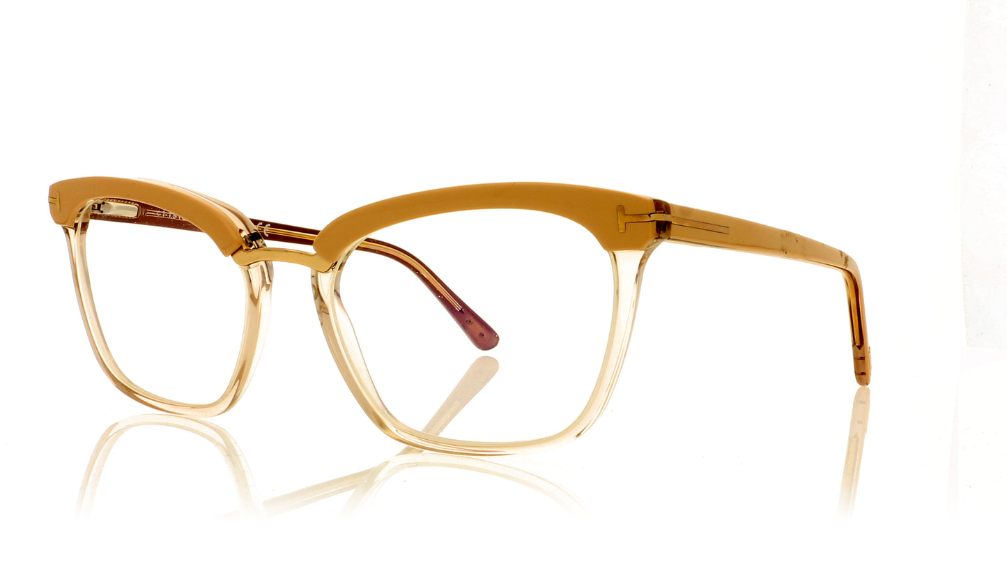 Tom Ford TF5550-B FT5550-B 72 Camel Glasses - Angle