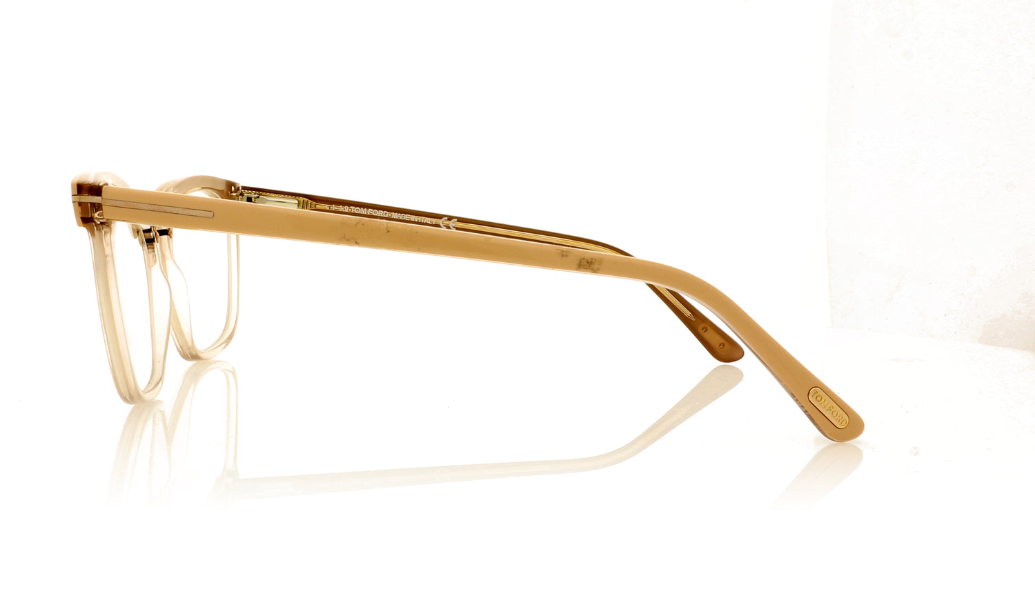 Tom Ford TF5550-B FT5550-B 72 Camel Glasses - Side