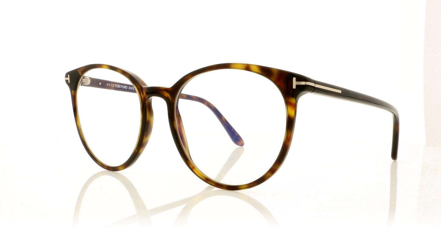 Tom Ford TF5575B TF5575-B 52 Dark Havana Glasses - Angle