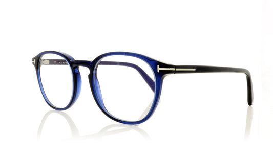 Tom Ford FT5583-B 90 Blue Glasses - Angle