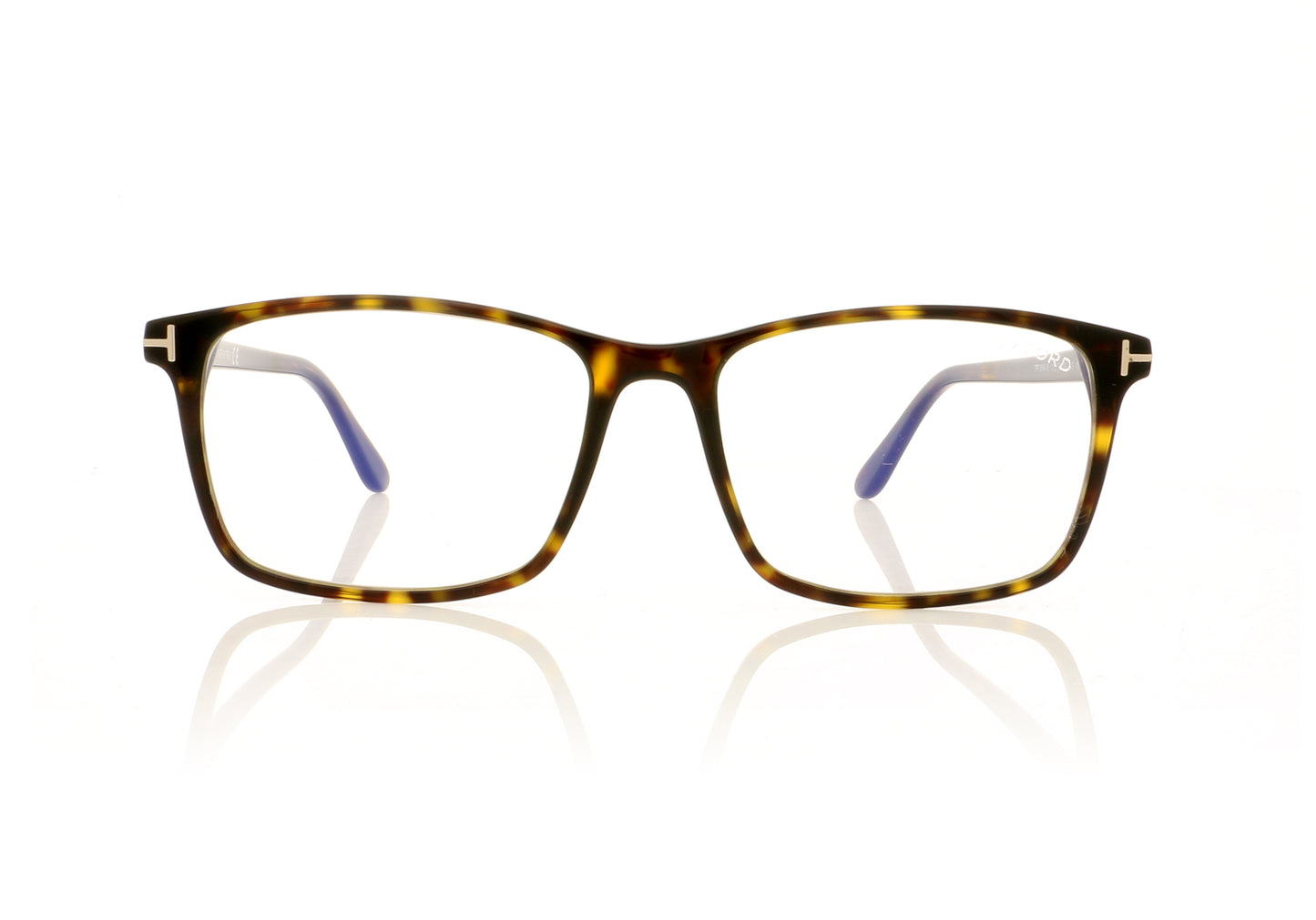 Tom Ford FT5584-B 52 Dark Havana Glasses - Front