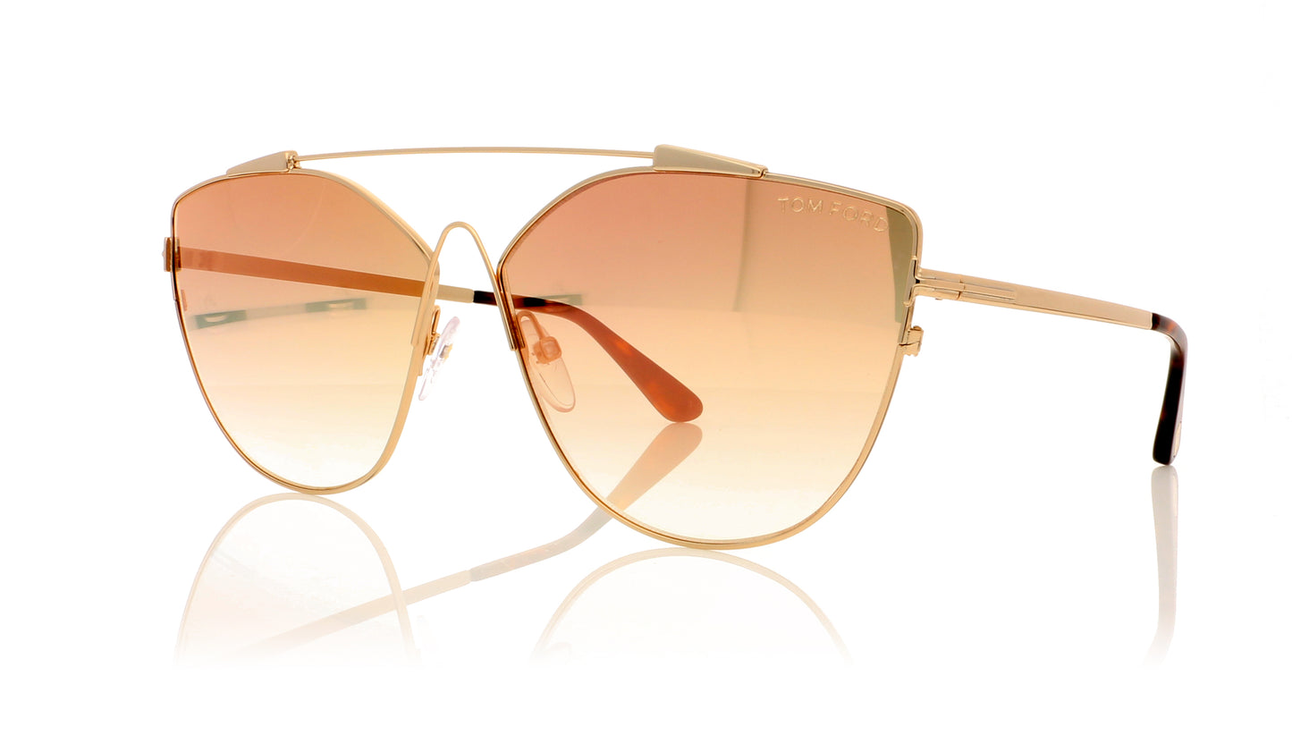 Tom Ford Jacquelyn TF0563 33G Gold Sunglasses - Angle