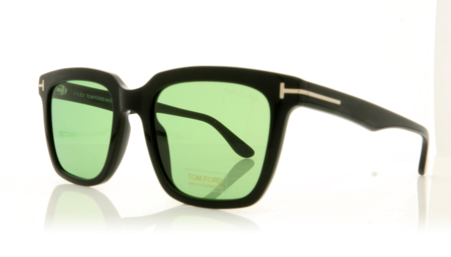 Tom Ford FT0646/S TF0646 01N Black Sunglasses - Angle