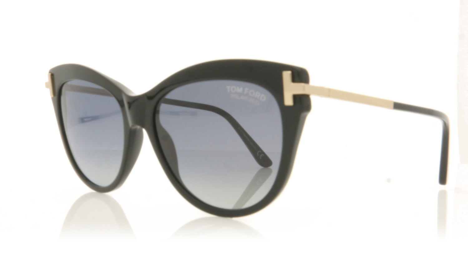 Tom Ford FT0821/S TF0821 01D Black Sunglasses - Angle