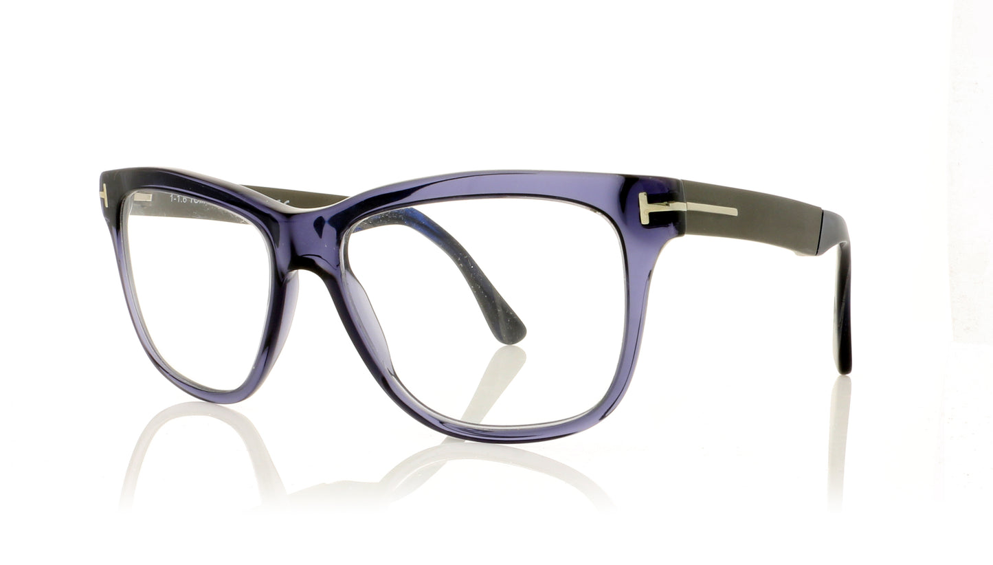Tom Ford TF5372 90 Crystal Blue Glasses - Angle