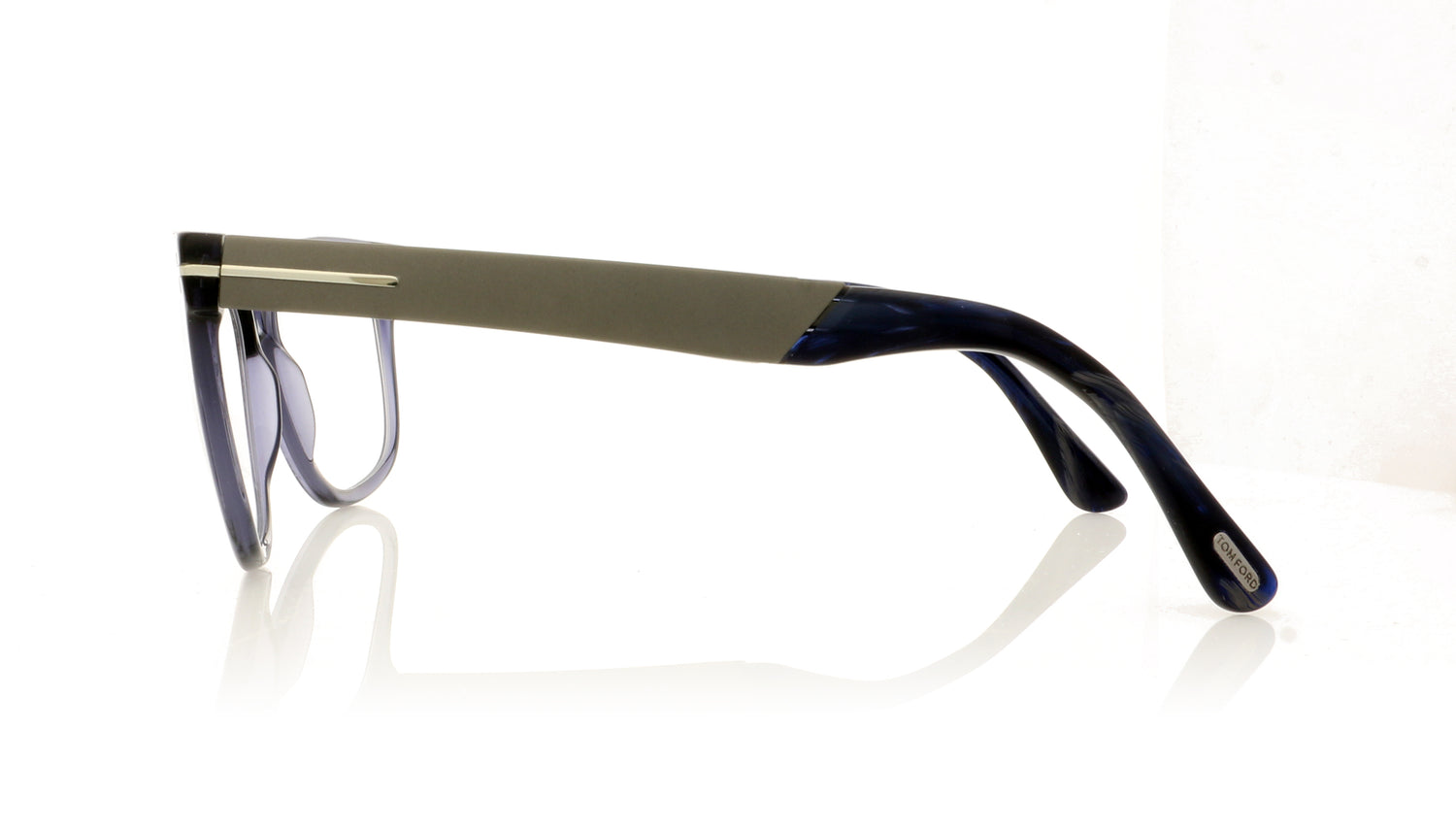 Tom Ford TF5372 90 Crystal Blue Glasses - Side