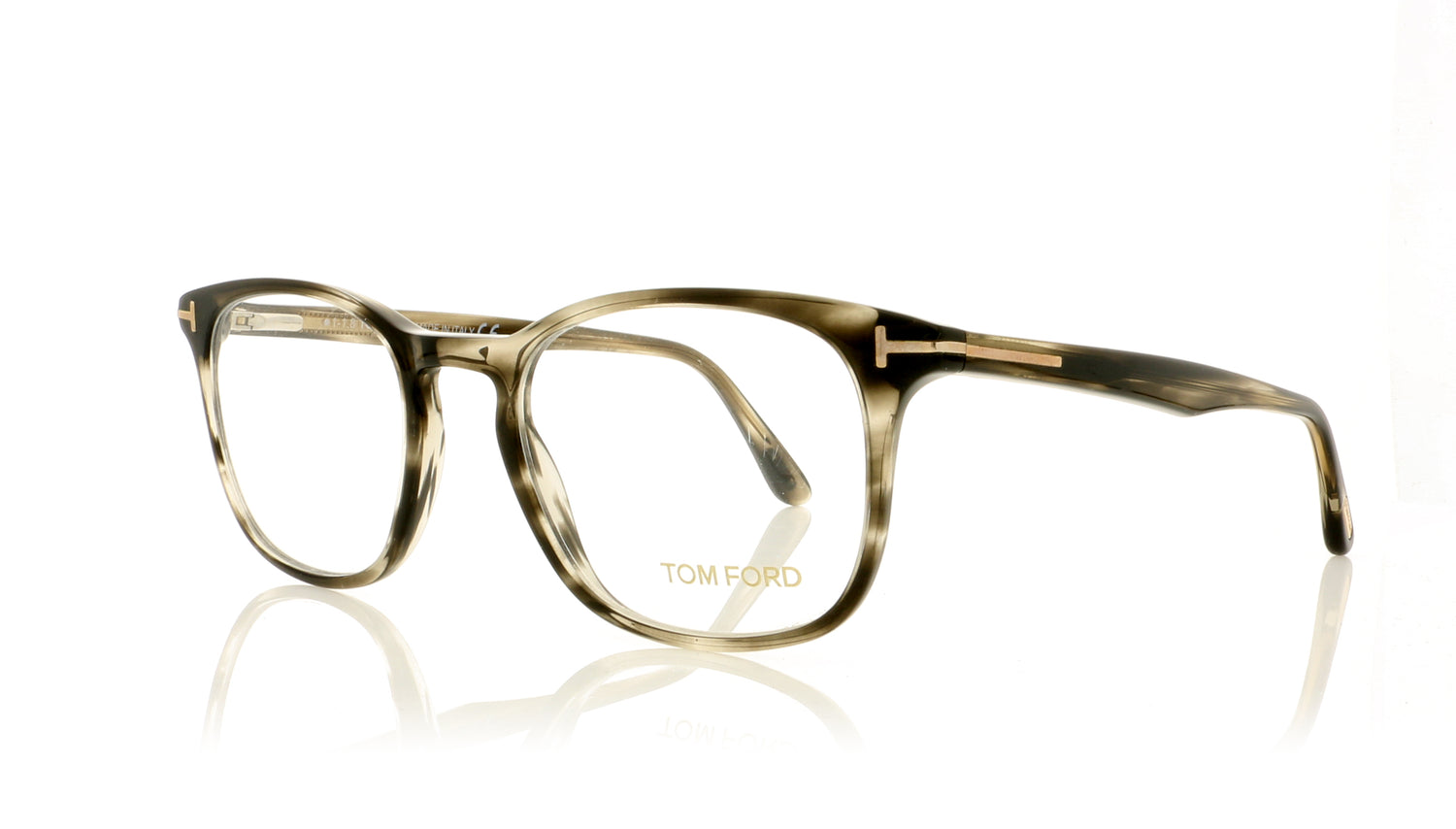Tom Ford TF5505 5 Grey Tortoise Glasses - Angle