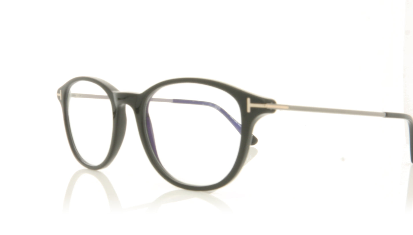 Tom Ford FT5553-B/V TF5553 1 Black Glasses - Angle