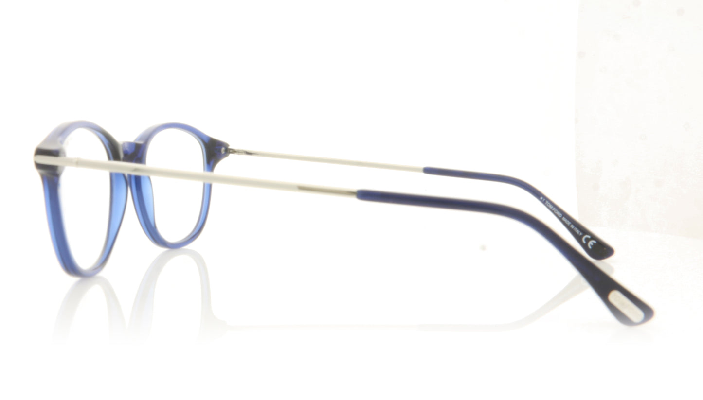 Tom Ford FT5553-B/V TF5553 90 Blue Glasses - Side