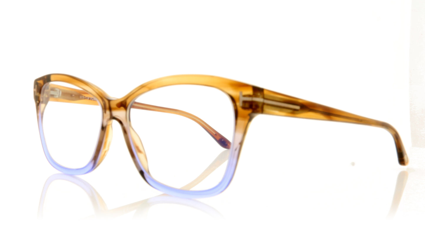 Tom Ford TF5597-B 47 BrownBlue Glasses - Angle