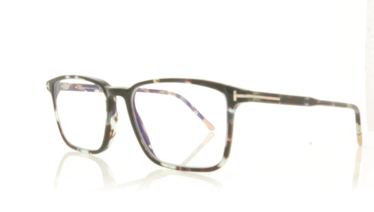 Tom Ford FT5607-B/V TF5607 55 Grey Tortoise Glasses - Angle