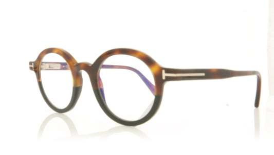 Tom Ford FT5664-B/V TF5664 56 Havana Glasses - Angle