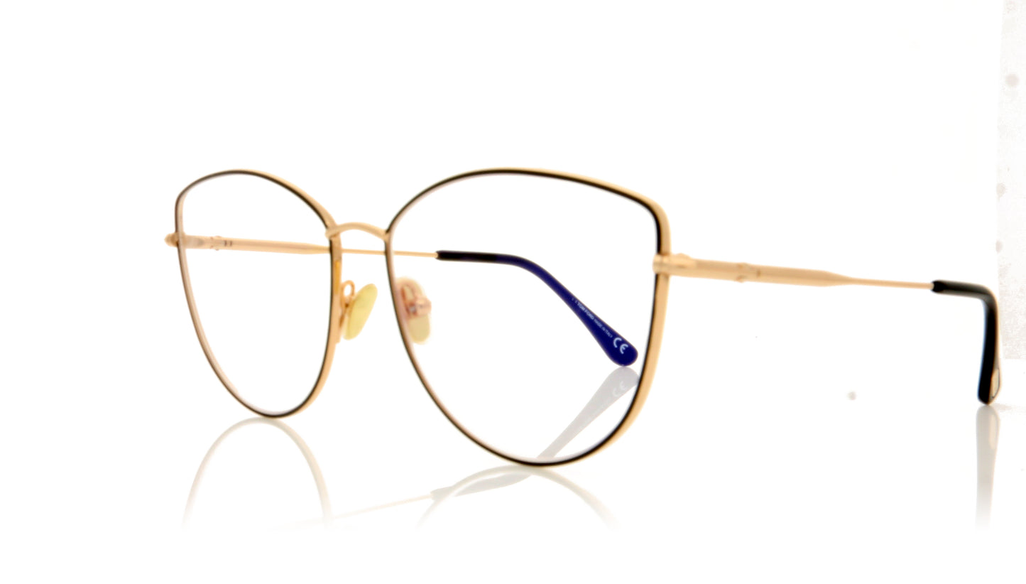 Tom Ford FT5667-B/V TF5667 55 Black Glasses - Angle