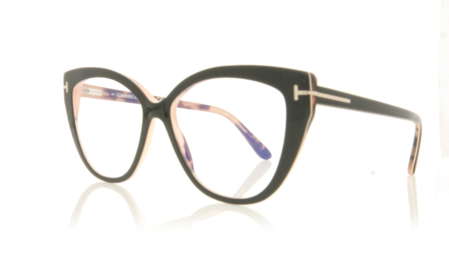 Tom Ford FT5673-B/V TF5673 5 Black Glasses - Angle