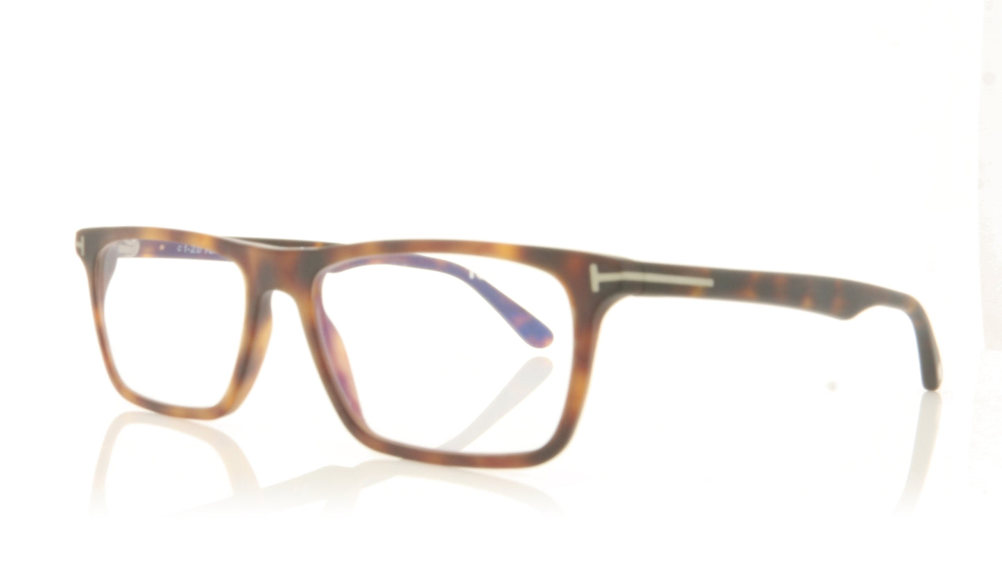 Tom Ford FT5681-B/V TF5681 54 Tortoise Glasses - Angle