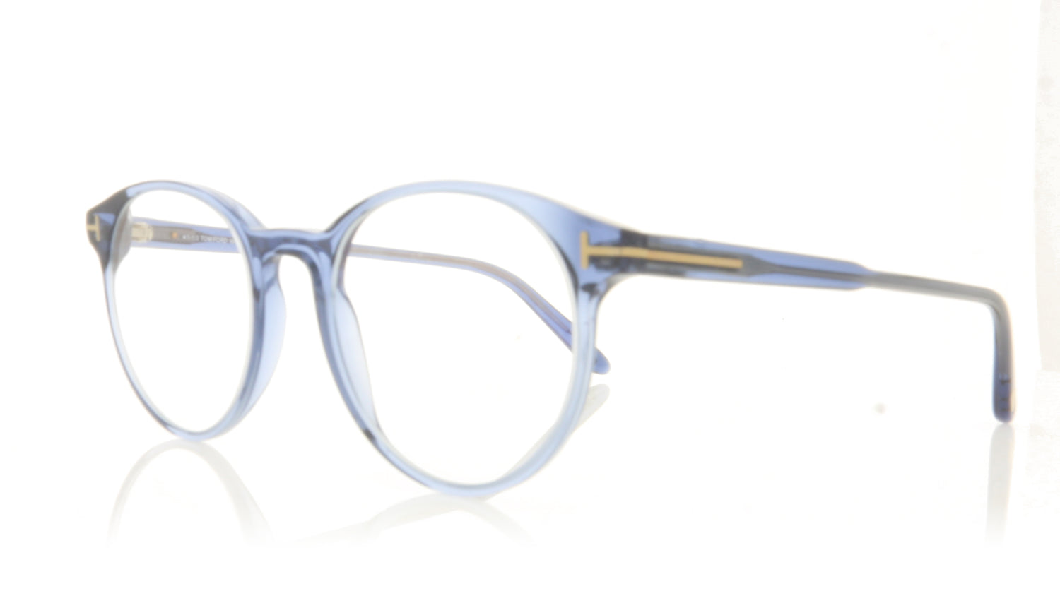 Tom Ford FT5695-B/V TF5695-B 90 Blue Glasses - Angle