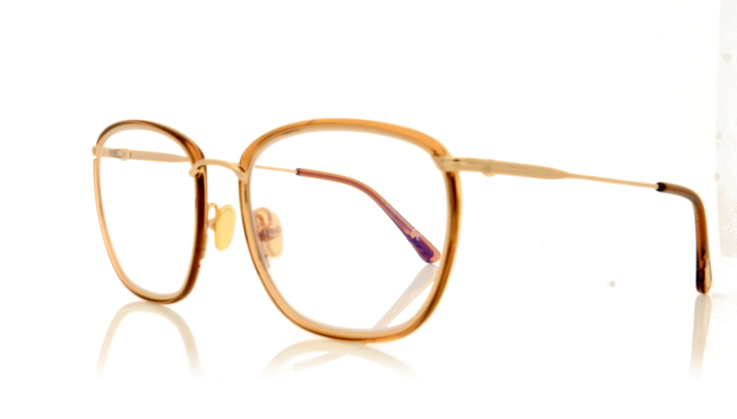 Tom Ford FT5702-B/V TF5702 45 Tort Glasses - Angle